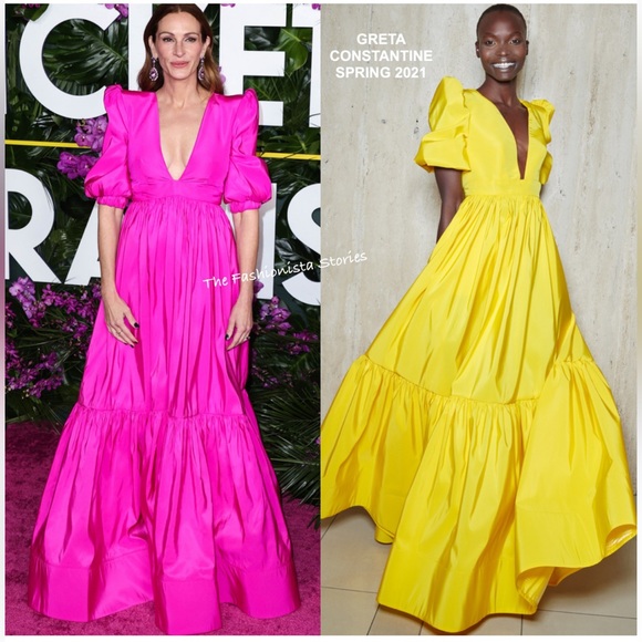 Elegant Yellow Evening Gown - Picture 2 of 14